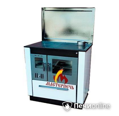 Отопительно-варочная печь МастерПечь ПВ-07 экстра с духовым шкафом 7.2 кВт (белый) в Каменске-Уральском